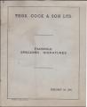 Thos. Cook & Son Ltd. Facsimile Specimen Signatures 