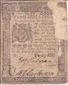 Philadelphia twenty-shilling Bill of Credit Philadelphia twenty-shilling Bill of Credit