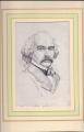 Attractive black and white pen portrait of the American novelist Nathaniel Hawth