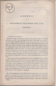 Address of Alexander W. Williamson, President