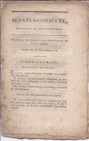 Constitution de l'an X; Napoleon