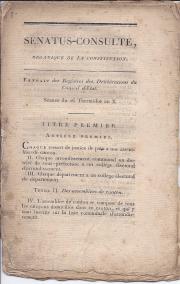 Constitution de l'an X; Napoleon