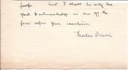 Part of Autograph Letter Signed Theodore Dreiser,