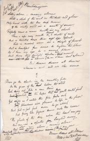Corrected autograph draft of poem by E. L. Blanchard