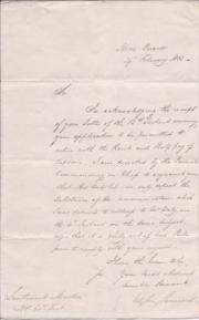 Secretarial Letter Signed ('FitzRoy Somerset') from Lord FitzRoy Somerset 