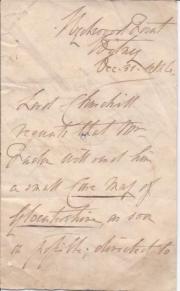 Autograph Letter Signed, in the third person, from Lord Churchill