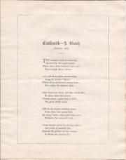 [Printed poem.] Castlemilk - A Sketch. | November 1867.