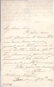 Autograph Letter Signed ('C. Bellew') from Lady Caroline Bellew 
