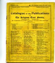 Three printed catalogues of publications by the Religious Tract Society