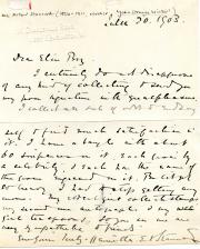 Autograph Letter Signed Henrietta E.V. Stannard, novelist