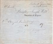 Signed Receipt ('Jo: Webb') for '2lbs. Bengal Cheroots',