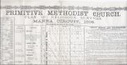 Calendar, printed on India paper, of the 'Primitive Methodist Church