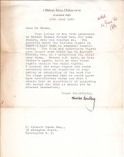 Typed Letter Signed by Nicolas Bentley