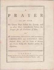Printed pamphlet on King George III's illness