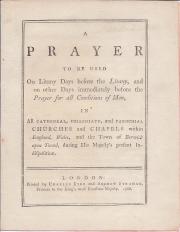 Printed pamphlet on King George III's illness