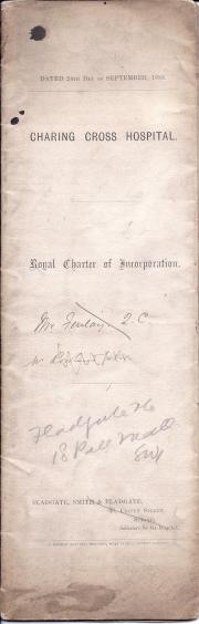 Charing Cross Hospital, London, Royal Charter of Incorporation, 1883