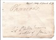 Autograph Signature ('P. Francis:'), cut from letter, of Sir Philip Francis
