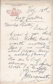 Autograph Letter Signed from the publisher J. W. Arrowsmith 