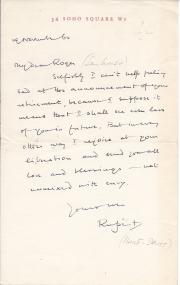 Letter Signed from Rupert Hart-Davis