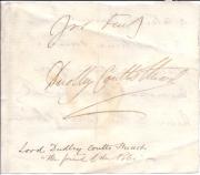 Autograph Signature ('Dudley Coutts Stuart') of Lord Dudley Coutts Stuart