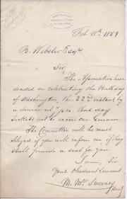 Autograph Letter Signed from 'M. McSweeney', of the American Association