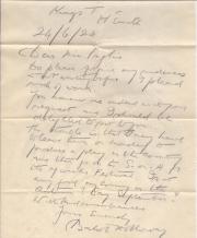 Autograph Letter Signed from the Shakespearian actor Balliol Holloway