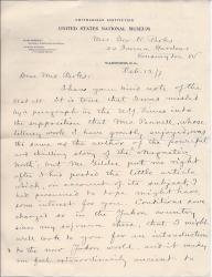 Autograph Letter Signed  Wm. H. Dall, naturalist and explorer