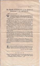 The Humble Address of the House of Commons to the Queen. [Numb. 3.]
