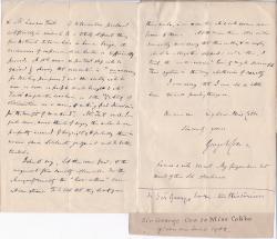 Autograph Letter Signed ('George W. Cox') from the historian Sir George William 