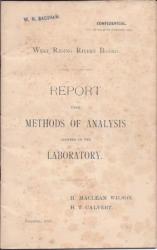 West Riding Rivers Board. Report upon Methods of Analysis adopted in the Laborat