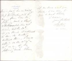 Autograph Letter Signed ['Lathom'] from Edward Bootle-Wilbraham