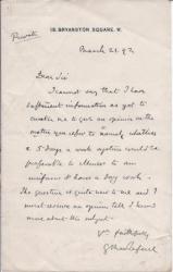 Autograph Letter Signed ['G Shaw Lefevre'] from George John Shaw-Lefevre