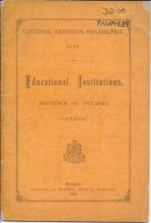Centennial Exhibition Philadelphia, 1876. Educational Institutions