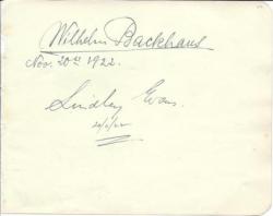 German pianist Wilhelm Backhaus and Australian pianist/composer Lindley Evans