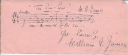 Autograph Signature of the Australian composer William G. James