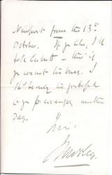 Autograph Letter Signed ('J Morley') from the politician John Morley