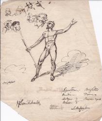 Leaf from the notebook of the Victorian artist George Cruikshank