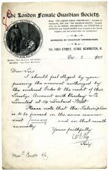 Autograph Letter Signed by the Society's secretary