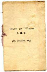 [Juliana Horatia Gatty Ewing] Book of Words.