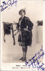 Rena Hall ('Musical Specialities'), Signed photograph