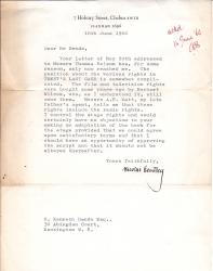 Typed Letter Signed by Nicolas Bentley