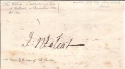 Signature of the satirist John Wolcot 