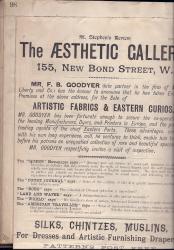 The Aesthetic Gallery, 55 New Bond Street (F. B. Goodyer, proprietor)