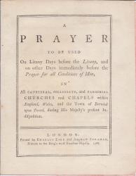 Printed pamphlet on King George III's illness