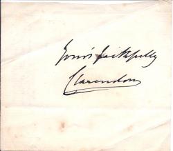 Autograph Signature of George William Frederick Villiers