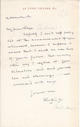 Letter Signed from Rupert Hart-Davis