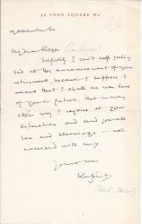 Letter Signed from Rupert Hart-Davis