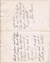 Autograph Letter Signed John Manners