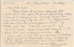 Autograph Letter Signed from English painter Henry Lamb